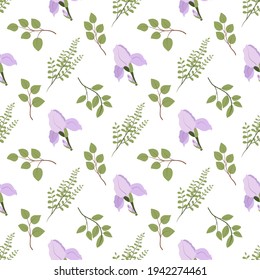 Spring flowers seamless pattern for fabric and textile