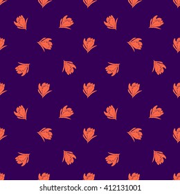 Spring flowers seamless pattern. Vector illustration