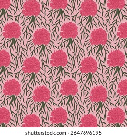 Flores da primavera padrão de vetor sem costura