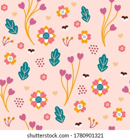 Diseño de superficie de flores de primavera