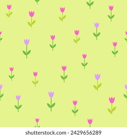 Spring, Flowers, tulips, seamless pattern