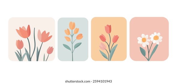 Spring Flowers with various kinds of flowers and various colors