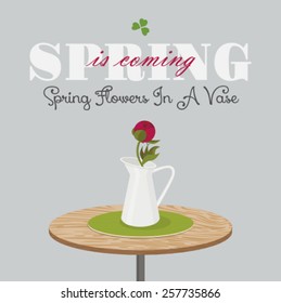 spring flowers in a vase