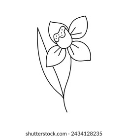 Spring flowers. Vector illustration. Isolated on white background
