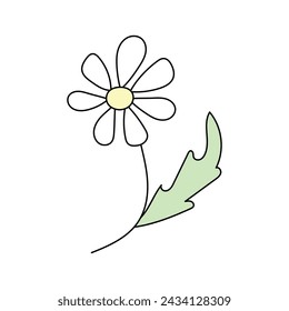Spring flowers. Vector illustration. Isolated on white background