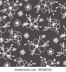 Spring flowers vector pattern