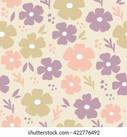 Spring flowers vector pattern