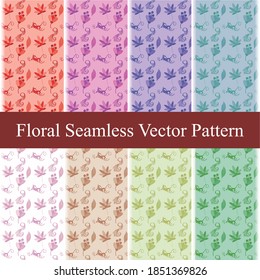 Spring flowers vector pattern, floral illustration, fabric pattern 