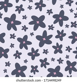 Spring flowers vector repeat pattern. Pattern for fabric, backgrounds, wrapping, textile, wallpaper, apparel. Vector illustration
