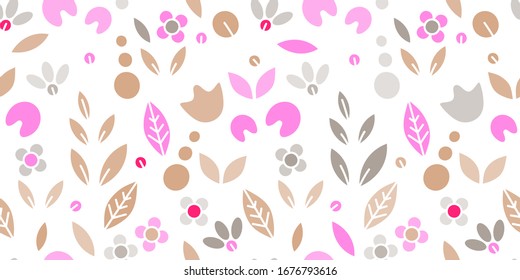 Spring flowery pattern. Seamless floral background for wrapping, textile, wallpaper. Vector flourish texture. Delicate  watercolor design.