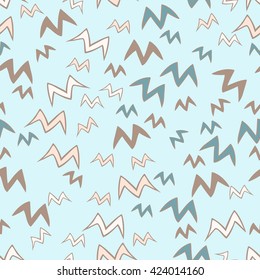 Spring flying birds seamless pattern. Vector illustration
