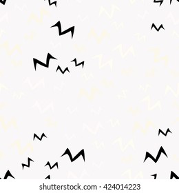 Spring flying birds seamless pattern. Vector illustration