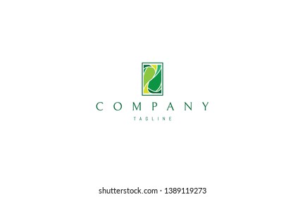 Spring foliage Abstract Green vector logo design