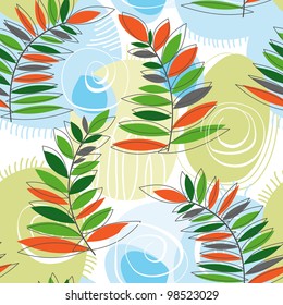 Spring forest seamless pattern