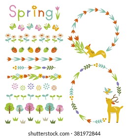 Spring frame and decorations
