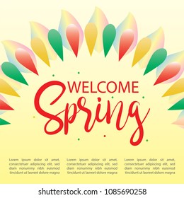 Spring Frame Design Template with place for your text