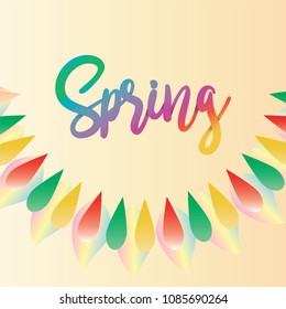 Spring Frame Design Template with place for your text
