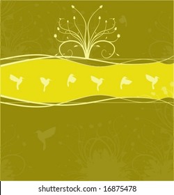 Spring frame with hummingbirds.