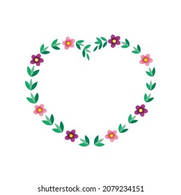 marco primaveral de flores y hojas de delicados tonos naturales