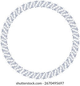 Modelo de moldura de moldura. Decoração de elementos de folha. Borda de Páscoa com espaço vazio para o texto