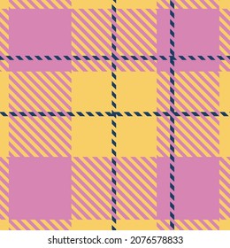 Frühlingsfrisches, nahtloses Giftvektormuster. Gingham heller Farbchecker-Hintergrund. Wölfe tweeten auf dem ganzen Druck. 