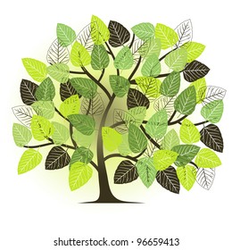 spring garden - abstract tree