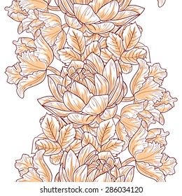 Spring garden collection. Beautiful wallpaper seamless vintage flower pattern. 

Easy to edit. Using mask. 