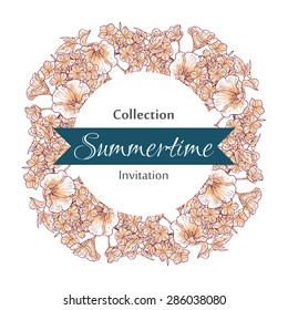 Spring garden collection. Beautiful wallpaper seamless vintage flower pattern. Easy to edit. Using mask.