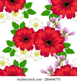 Spring garden collection. Beautiful wallpaper seamless vintage flower pattern. Easy to edit. Using mask.