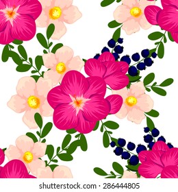 Spring garden collection. Beautiful wallpaper seamless vintage flower pattern. Easy to edit. Using mask.