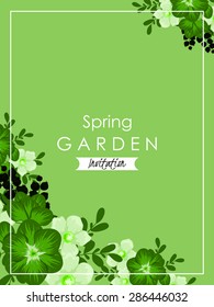 Spring garden collection. Vintage invitation card of beautiful flowers. Easy to edit. Perfect for invitations or announcements. Spring garden collection. Vintage invitation card of beautiful flowers. Easy to edit. Perfect for invitations or announcements.