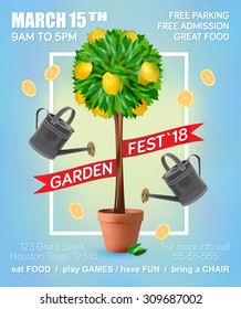 Spring Garden Festival. Vector banner design.