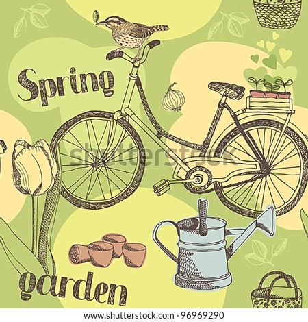 Spring garden pattern