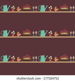 Spring garden seamless pattern