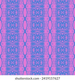 Spring Garden variety flowers in rainbow medallion hand drawn vector seamless pattern. 70s retro vintage pattern background