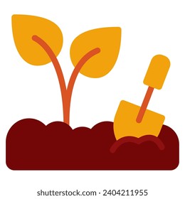Spring gardening Vector object illustration