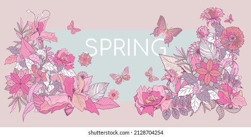 Spring gentle flowers for wedding, mothers day, woman day, blossom