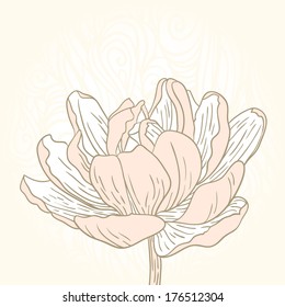 Spring gentle wedding flower card