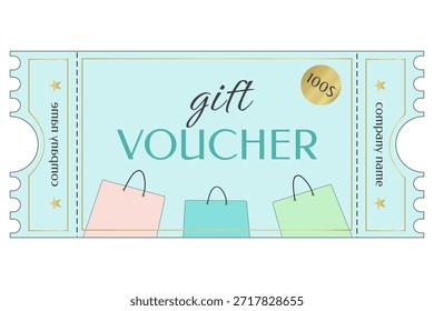 Spring gift certificate, voucher, coupon, coupon template, $100, sale, gift template, template, discount