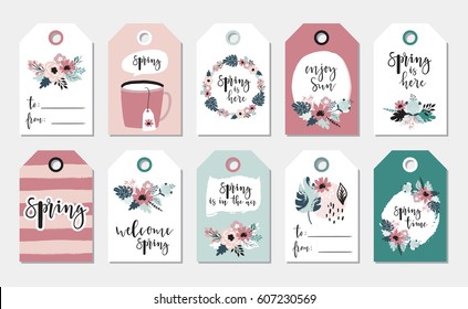 Spring gift tags