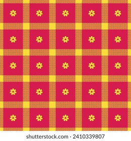 Spring gingham pattern, seamless checked plaids. Pastel vichy background for print wrapping paper, gif card, invitation, Easter holiday design