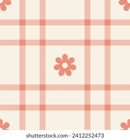 Spring gingham pattern, seamless checked plaids. Pastel vichy background for tablecloth, napkin, dress, Easter holiday textile design