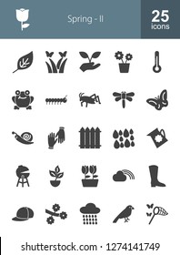 Spring Glyph Icons