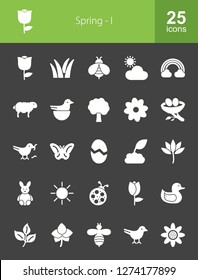 Spring Glyph Icons