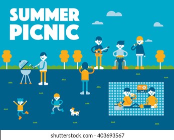 In spring, go on a picnic.