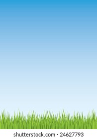 Spring grass illustration (seamless)