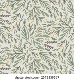 Spring green background, seamless pattern, vector illustration.
