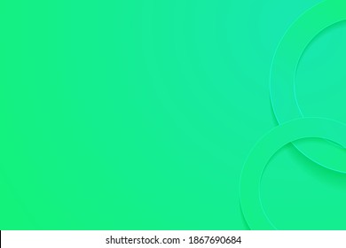 spring green backgrounds. 3d circle papercut layer background.