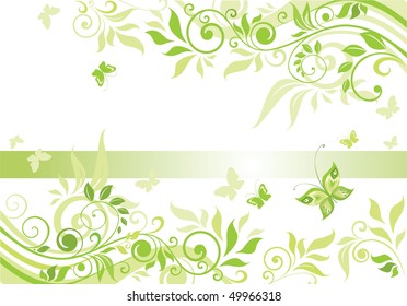 Banner verde de primavera
