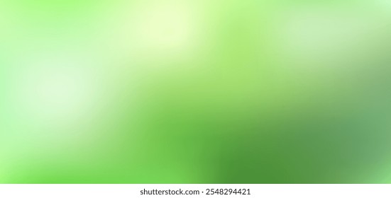 Spring green bright abstract background with gradient colors. Warm tone gradient with blur colors. Vector illustration for your design